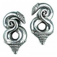 Borneo White Brass Ear Weights Hangers